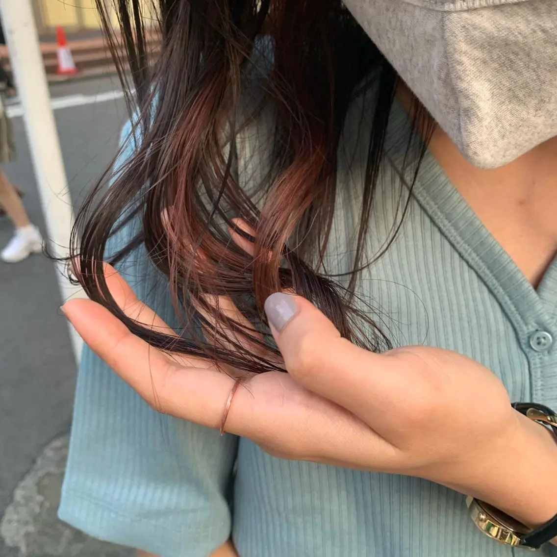 ロング カラー ヘアアレンジ サナ🌱 切りっぱなしボブのヘアスタイル