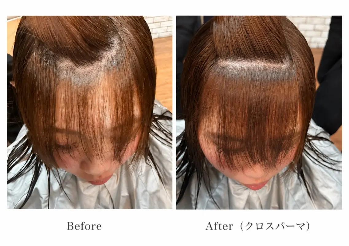 前髪カット+クロスパーマ💓の写真