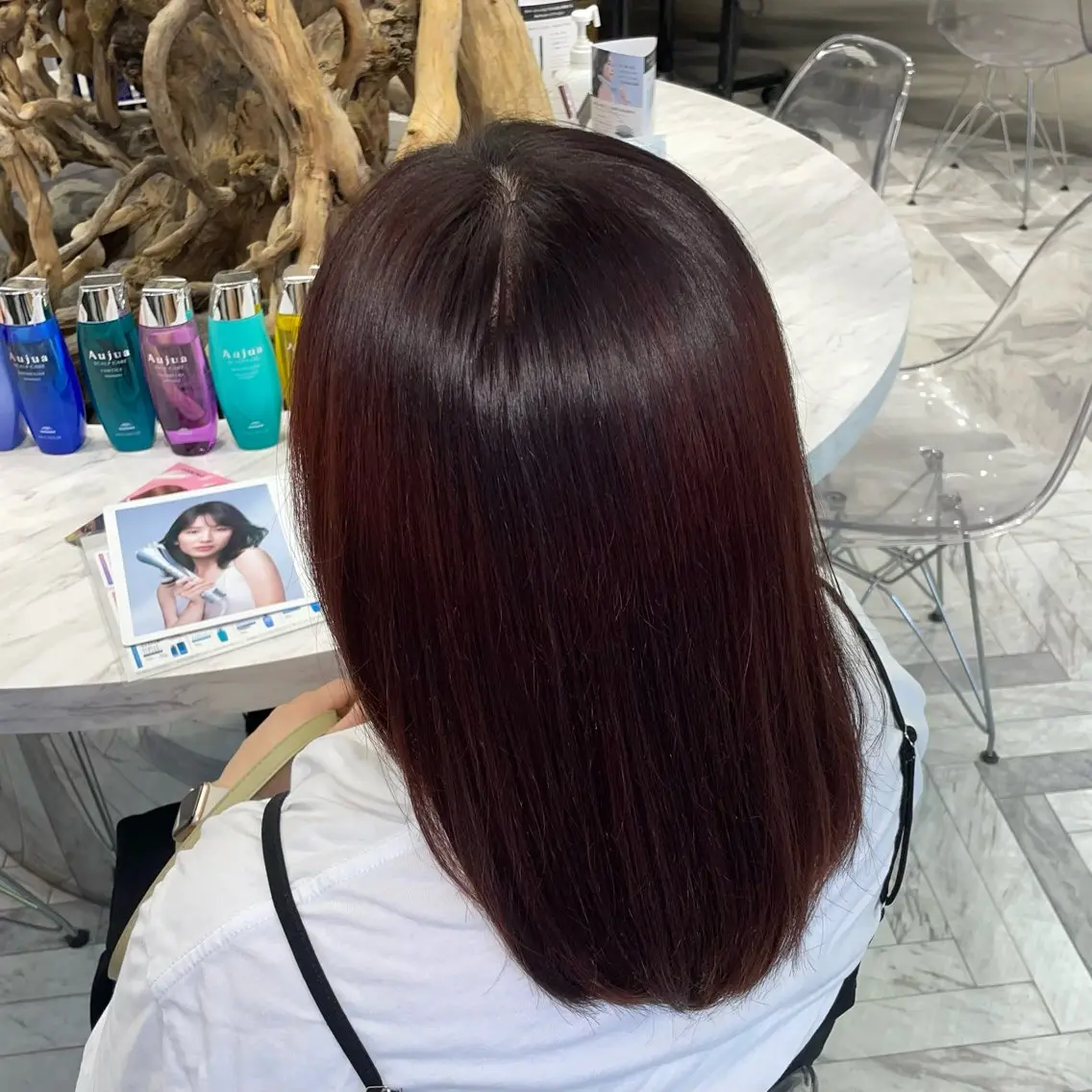 ミディアム カラー ヘアカラー ななみ.⋆𝜗𝜚 透明感カラー/まつパのヘアスタイル