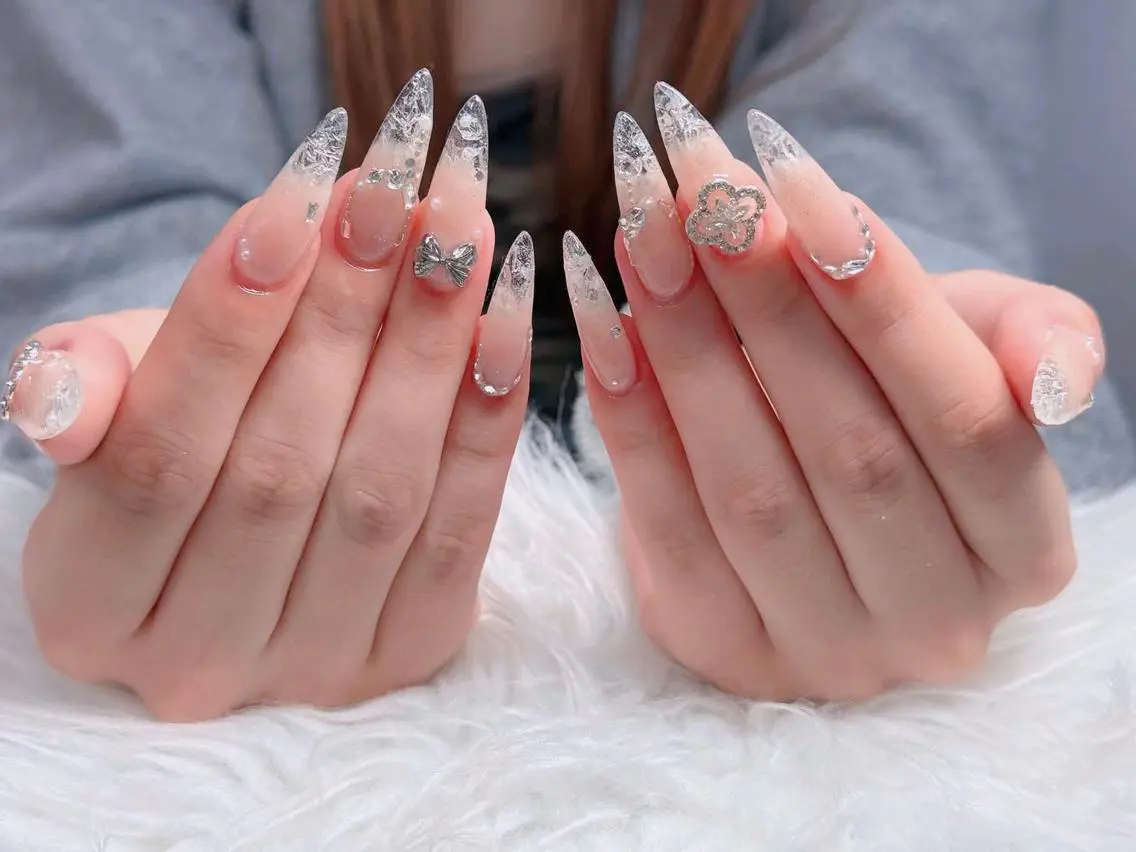 ネイル フレンチネイル ジェルネイル ハロウィン 韓国ネイル マグネットネイル ハンドネイル H.baby Nail Salonのネイルデザイン