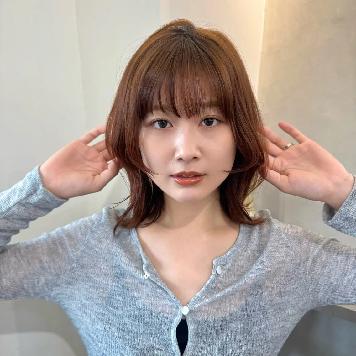 ミディアム カラー ヘアカラー トリートメント 🫧暖色カラー/髪質 改善　さくら🌸のヘアスタイル