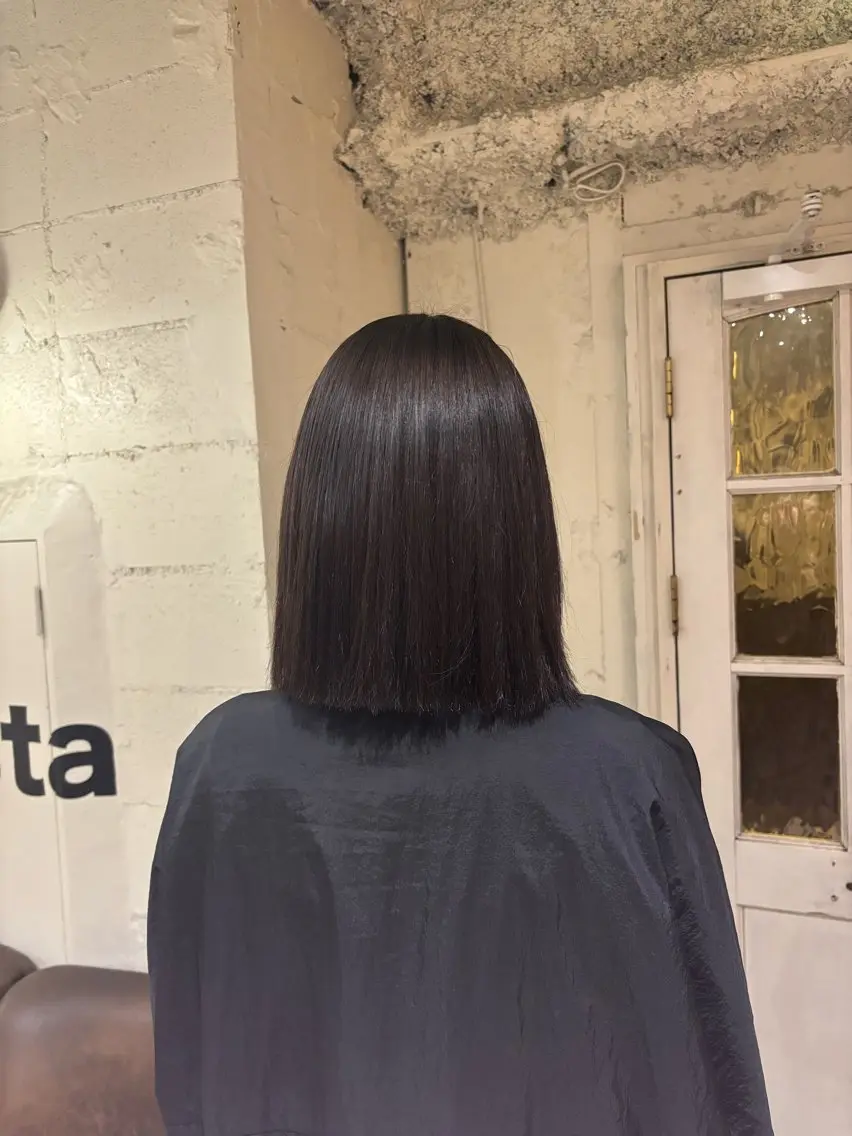ミディアム 縮毛矯正 トリートメント 🍀うる艶カラー🍀 ayuのヘアスタイル
