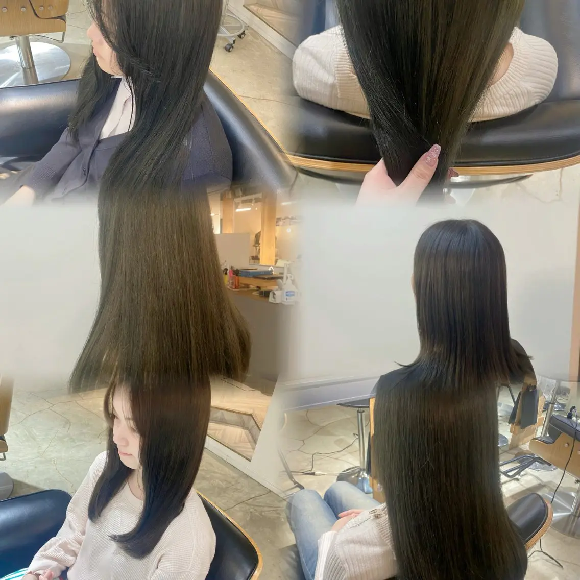 ロング カラー オリーブカラー oriha .のヘアスタイル