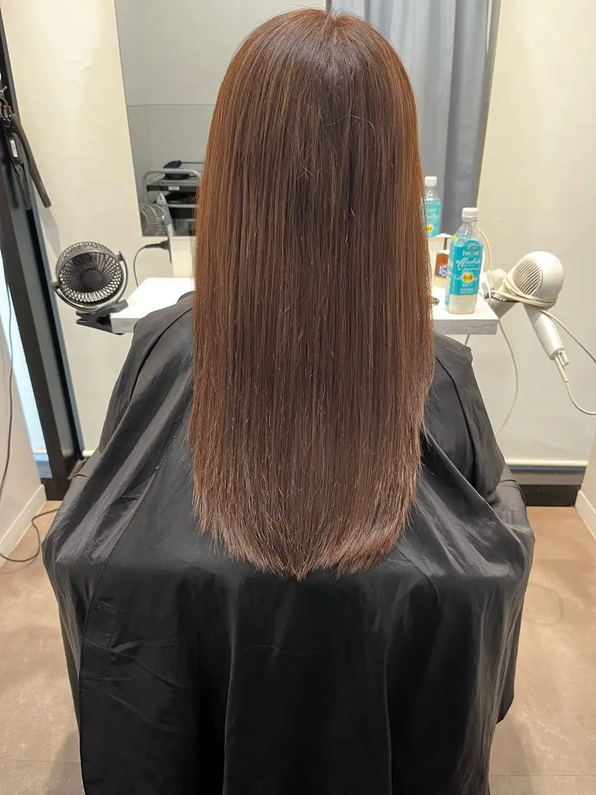 セミロング 髪質改善 縮毛矯正 ヘアカラー 悩む大人女性の味方 白髪ぼかし/うる艶髪のヘアスタイル