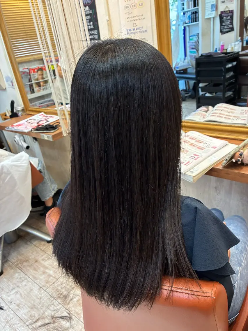 セミロング 縮毛矯正 トリートメント 縮毛矯正 トリートメント 関 健二郎のヘアスタイル