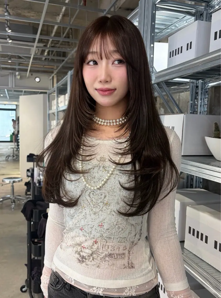ロング カラー カット ヘアカラー トリートメント ダブルカラー/レイヤ ーカット 🤍ゆきなのヘアスタイル