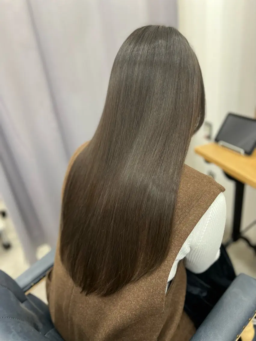 セミロング 縮毛矯正 トリートメント 縮毛矯正 Mint セイナのヘアスタイル