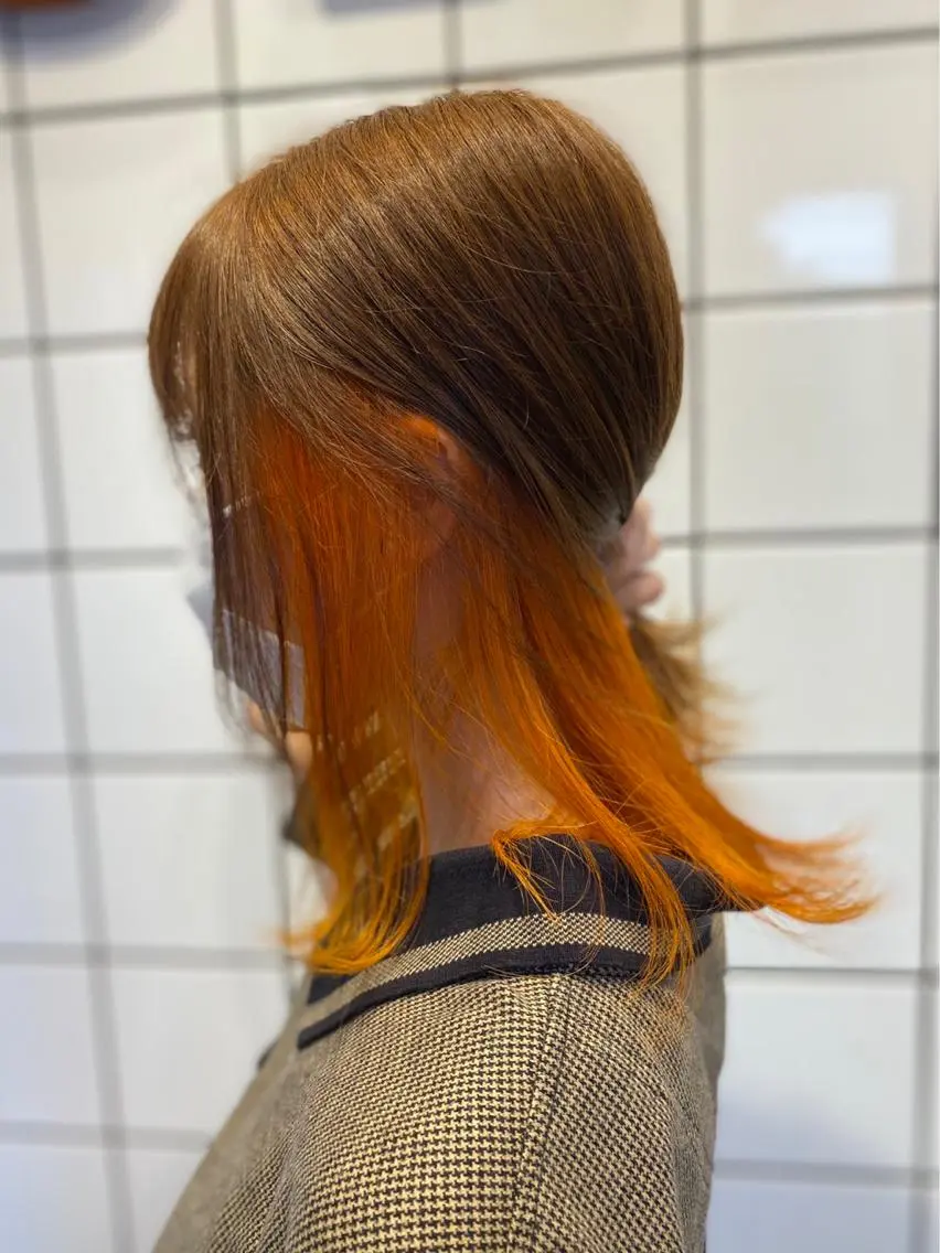 【インナーカラー☀️】カット+インナーブリーチ+オーガニックカラー+2ステップトリートメント🌈の写真