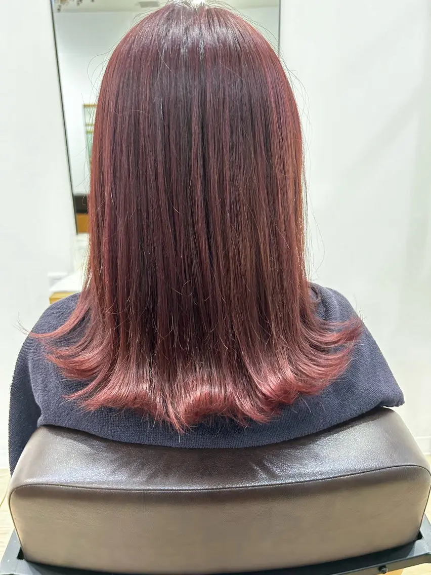 ミディアム カット 縮毛矯正 ⭐️美髪矯正 透明感 nobuのヘアスタイル