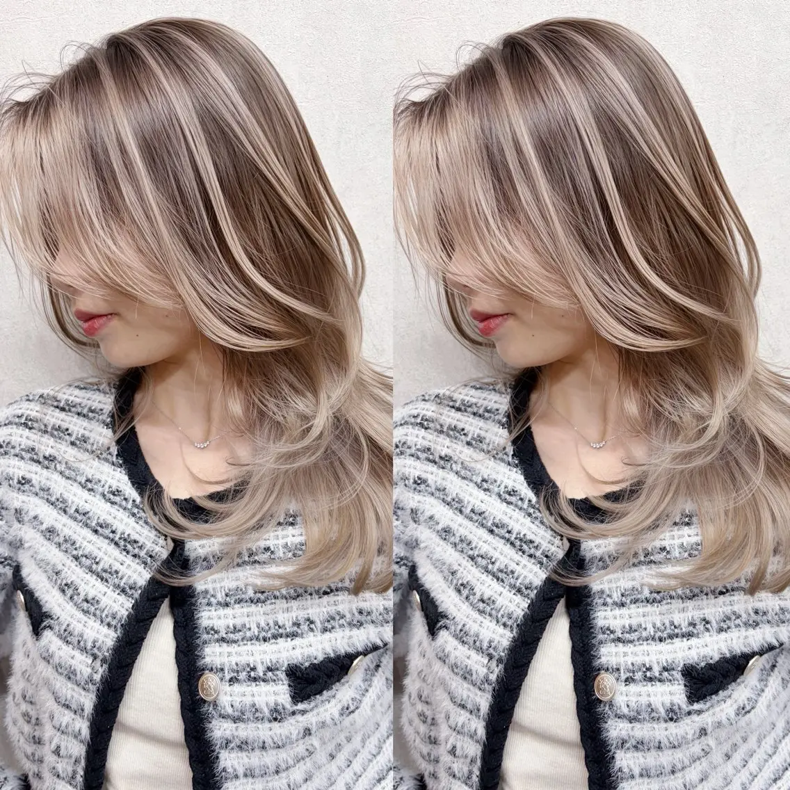 ミディアム レイヤーカット AiM エイム　韓国レイヤーのヘアスタイル