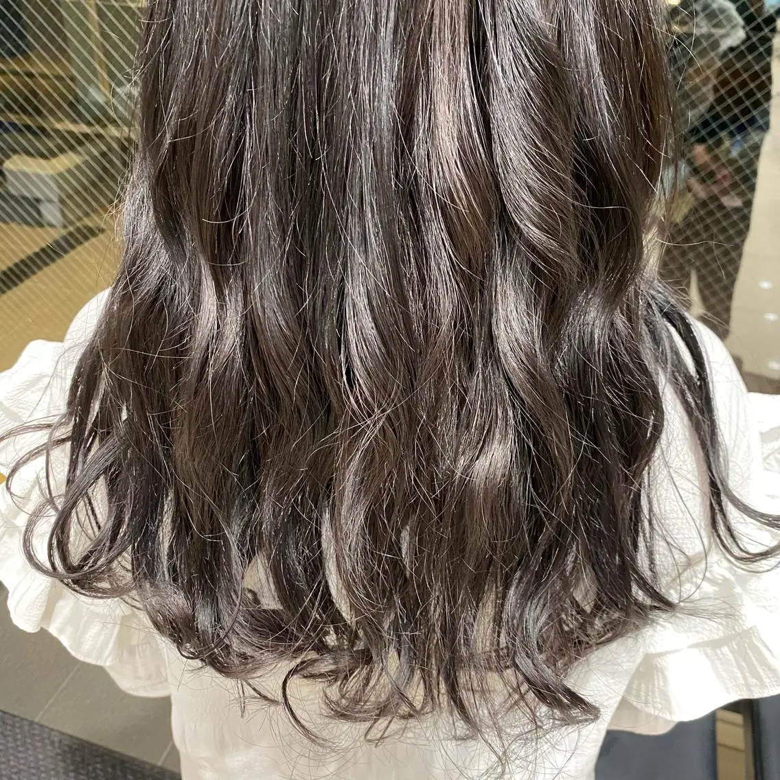 ロング ボブ/レイヤー/パー マ/新宿/KOKIのヘアスタイル