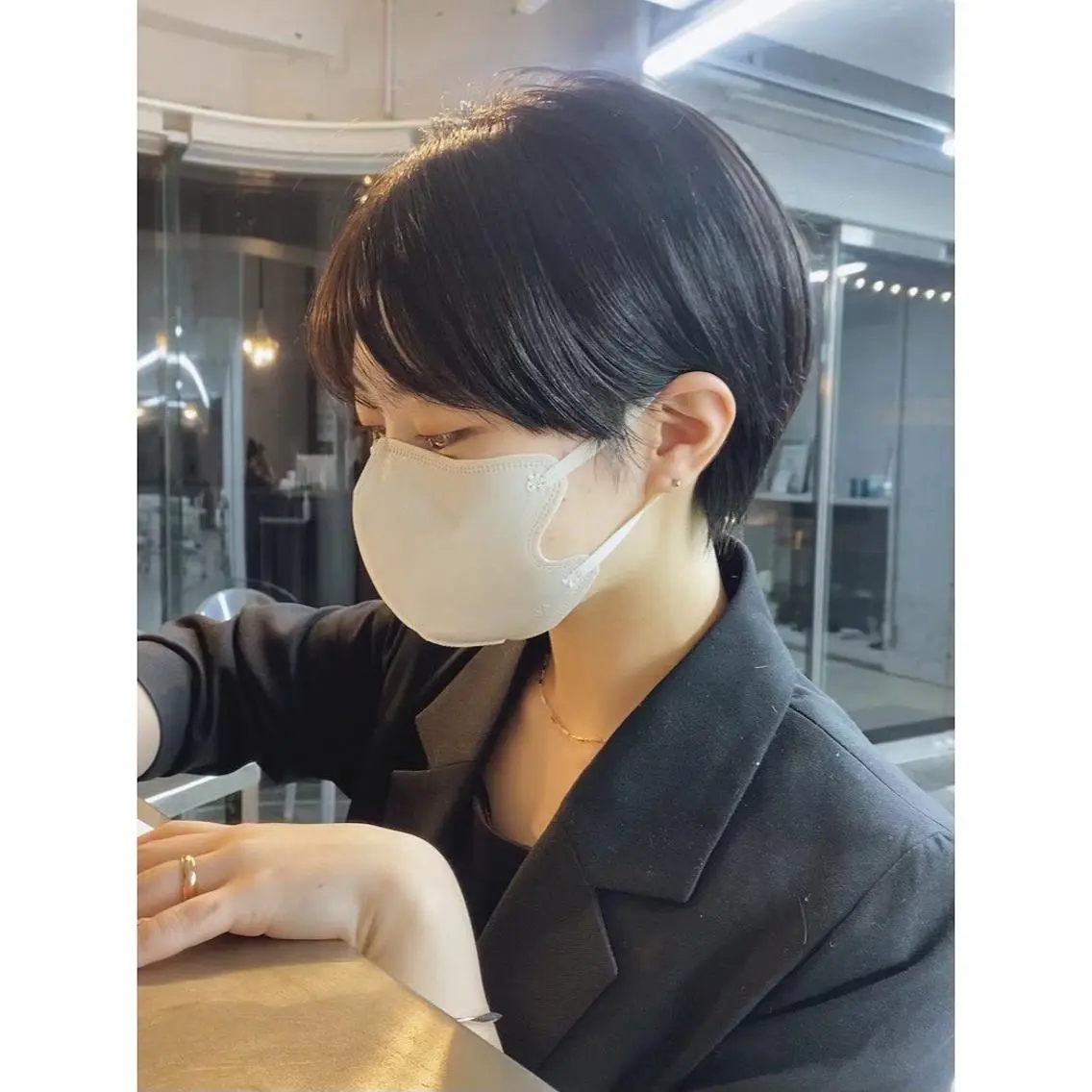 ショート カラー ショートヘア 大石 沙季のヘアスタイル