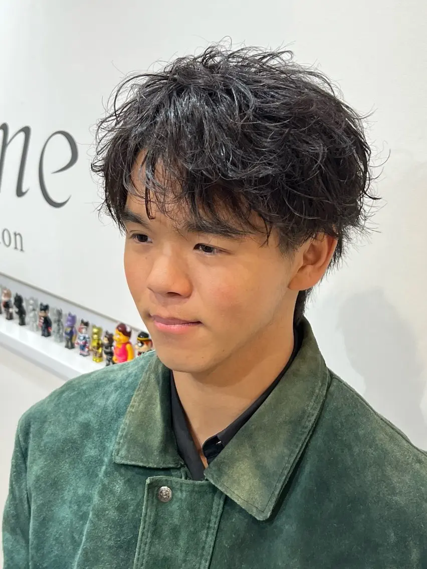 ショート カット パーマ メンズ特化パーマ &カラー🔥小倉大和のヘアスタイル