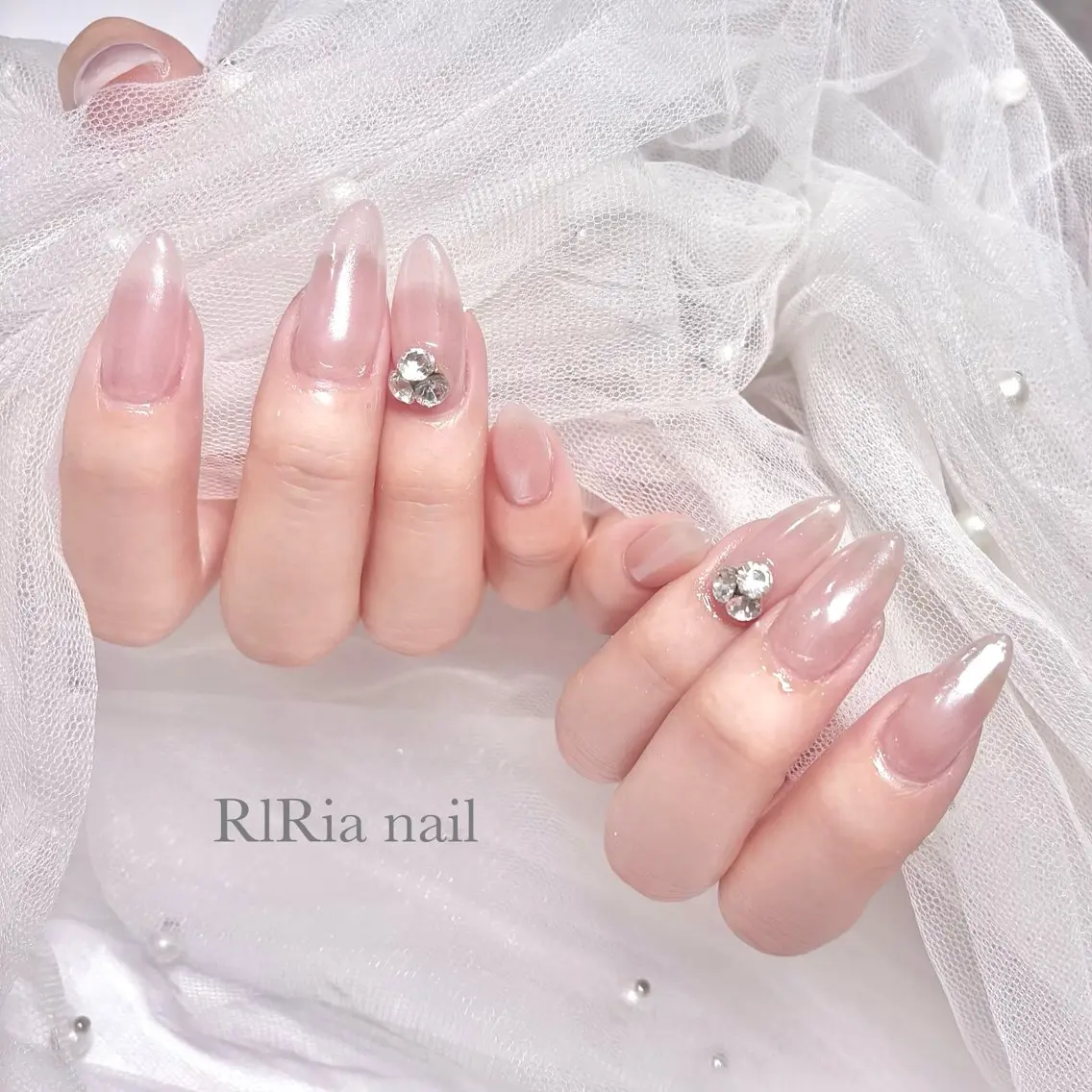 ネイル アートネイル オーロラネイル ハンドネイル 🎀RIRia nail🎀のネイルデザイン
