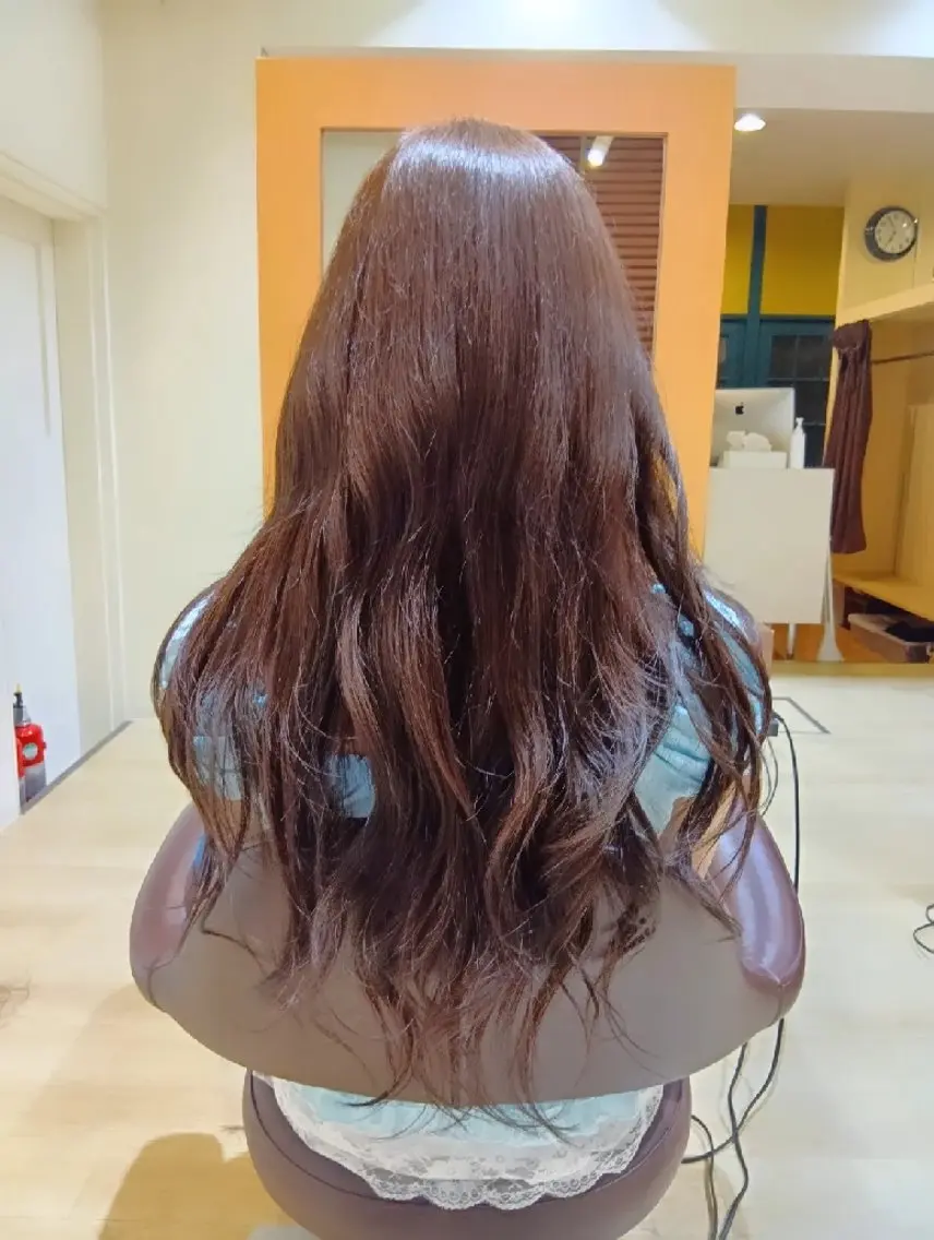 ロング カラー ベージュカラー ダブルカラー 縮毛矯正 トリートメント カット ヘアカラー トリートメント 小林暢🌟Orque 髪質改善サロン🌙のヘアスタイル
