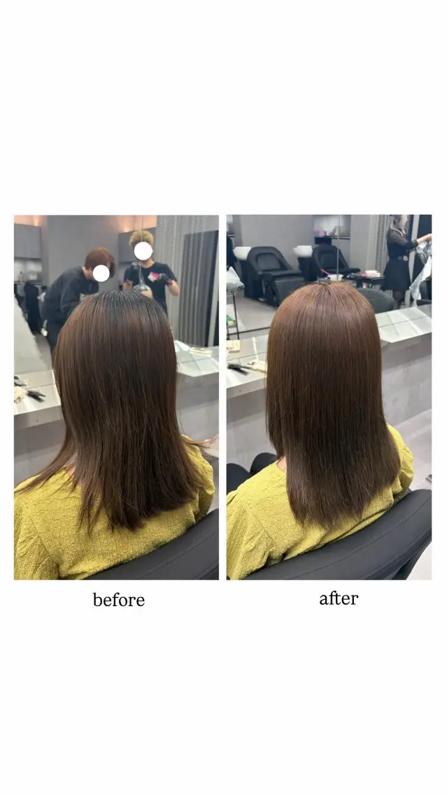 セミロング 鶴川 萌菜のヘアスタイル