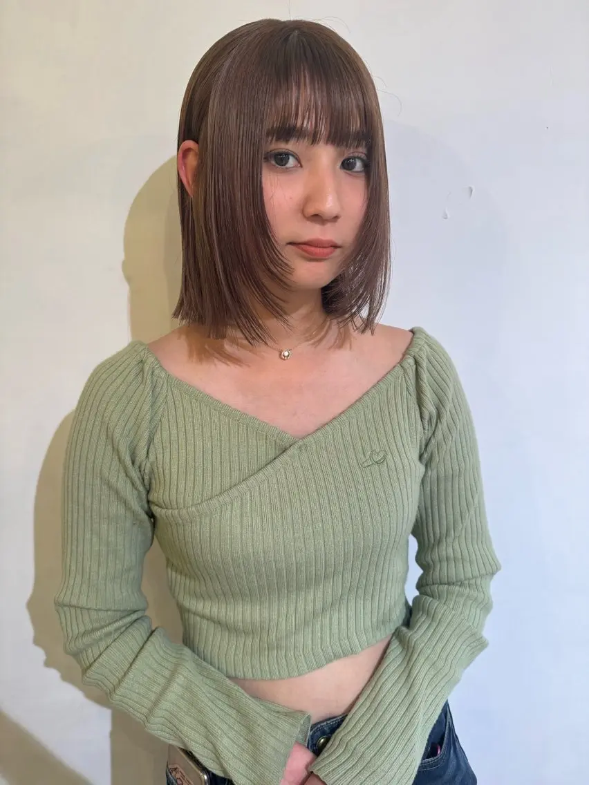 カラー カット ヘアカラー ブリーチカラー🎀 韓国風/寺門美優のヘアスタイル