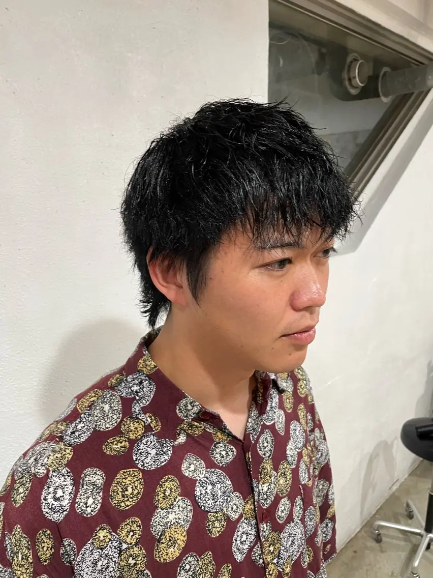 ショート カラー メンズ 透明感カラー ヘアカラー 【お洒落パーマ】 Elme　肥塚康汰郎のヘアスタイル
