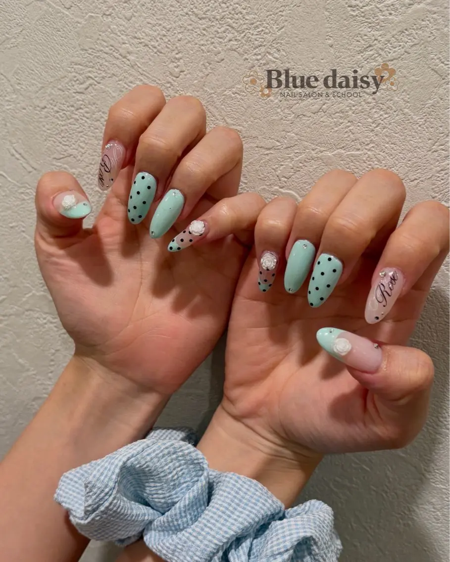 ネイル ハンドネイル Blue daisy 栄本店のネイルデザイン
