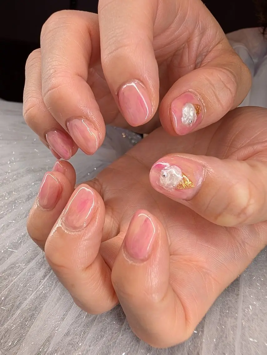 ネイル シンプルネイル ハンドネイル 中田 巴菜のネイルデザイン
