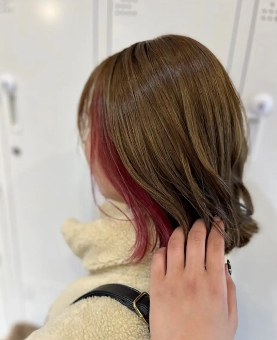 カラー ヘアカラー 梶 瑞希のヘアスタイル