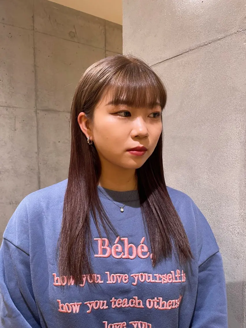 セミロング カラー ベージュカラー たなか こころ🎀のヘアスタイル