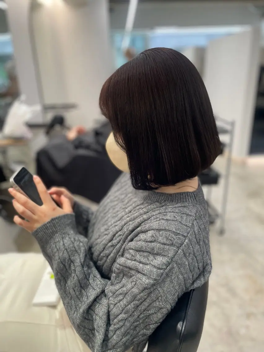 ミディアム カット トリートメント 🤍ショートボブ 🤍NANAMI🤍のヘアスタイル