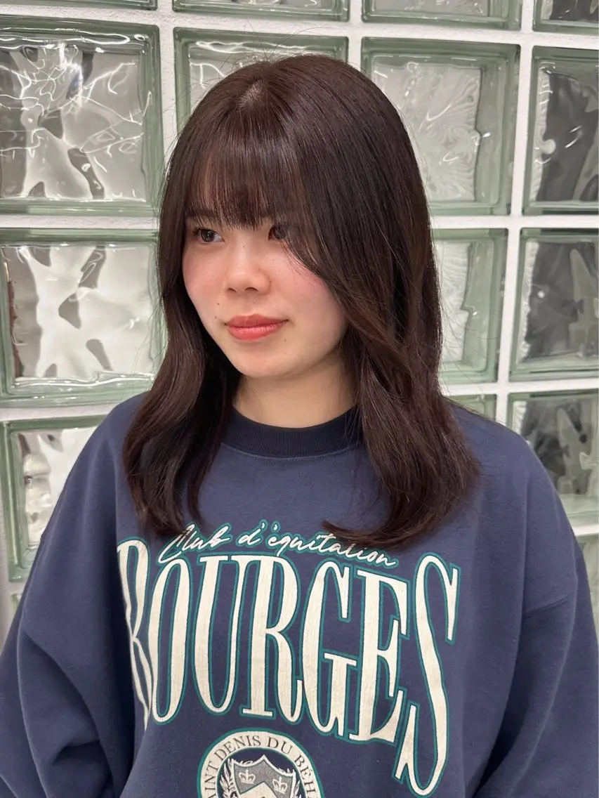 カラー ピンクカラー ヘアカラー トリートメント ヘアセット 秋永 鈴のヘアスタイル