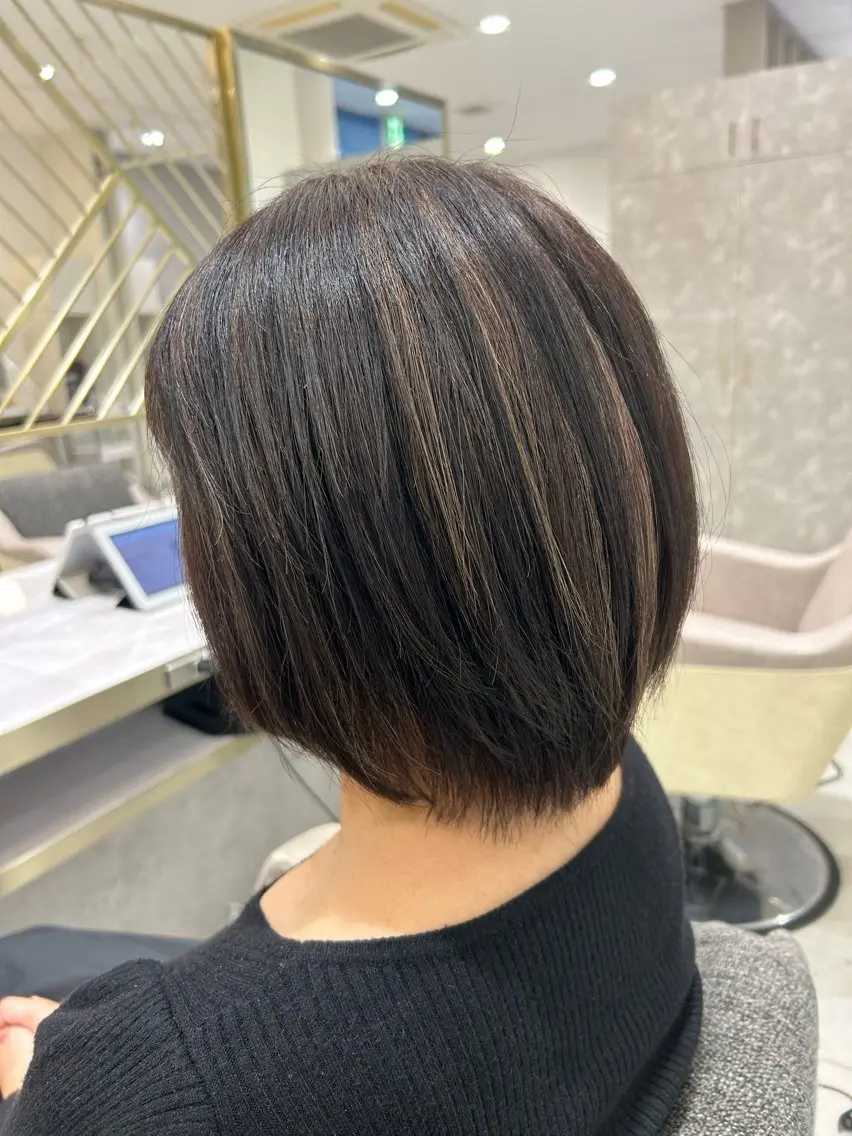 ミディアム カラー ハイライトカラー ハイライト 渡辺　亮/ 白髪ぼかし/髪質改善のヘアスタイル