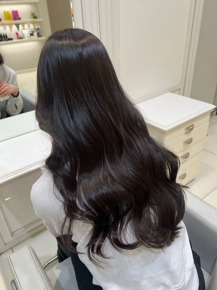 ロング カラー アクアカラー 銀座/カラー 🎀momo🎀のヘアスタイル
