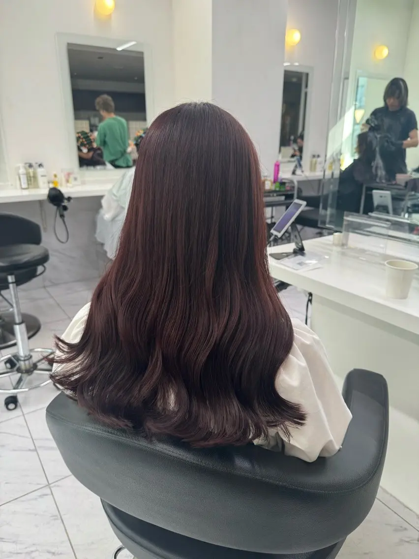 ロング カラー パーマ ヘアアレンジ メンズ キッズ 韓国系🇰🇷🩶 艶暗髪/MEIのヘアスタイル