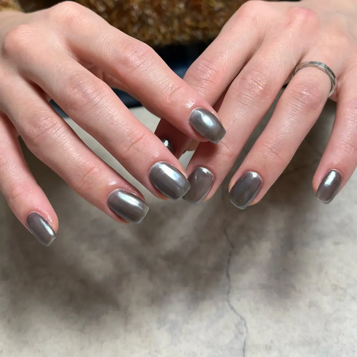 ネイル グリーン ハンドネイル vegh. nail/阿波座のネイルデザイン