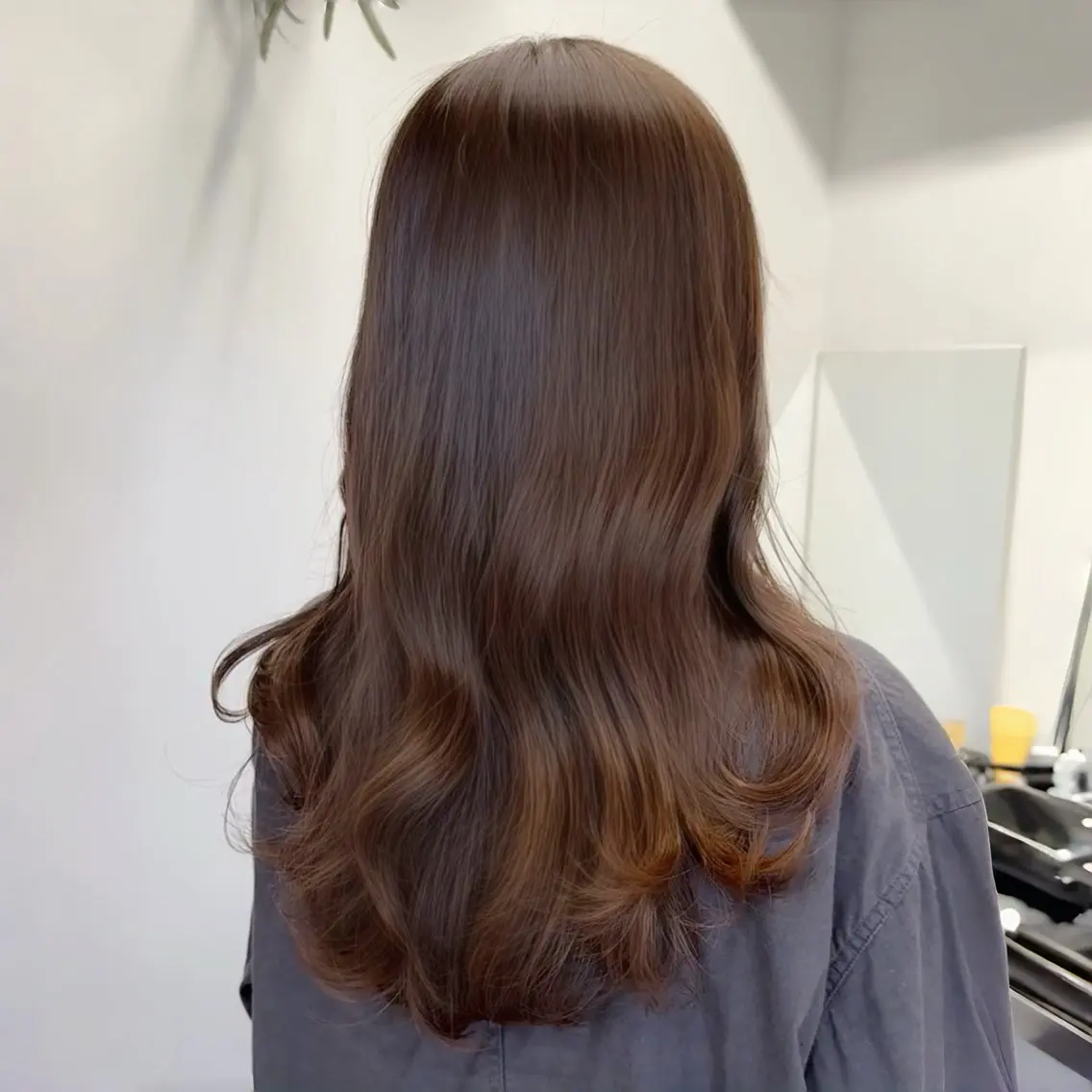 ロング 顔まわりレイヤー 髪質改善 韓国風ヘア レイヤーカット トリートメント カット ヘアカラー トリートメント HINA🫧顔まわり /レイヤーカットのヘアスタイル