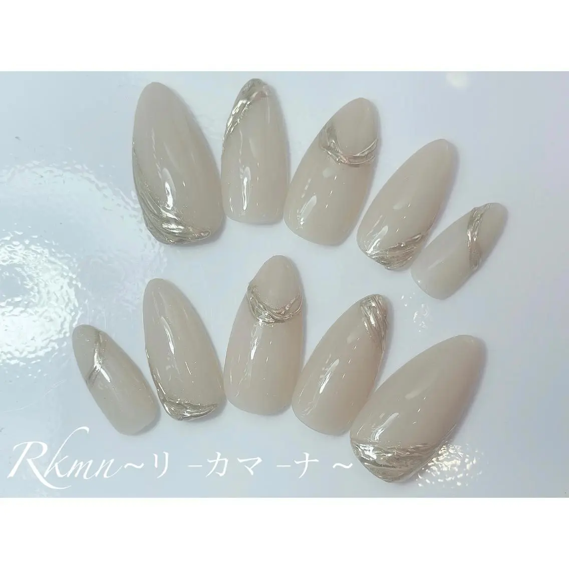 ネイル アートネイル フレンチネイル ジェルネイル グラデーション ミラーネイル ハンドネイル フットネイル ハンドケア Rkmn ~リ-カマ-ナ~のネイルデザイン