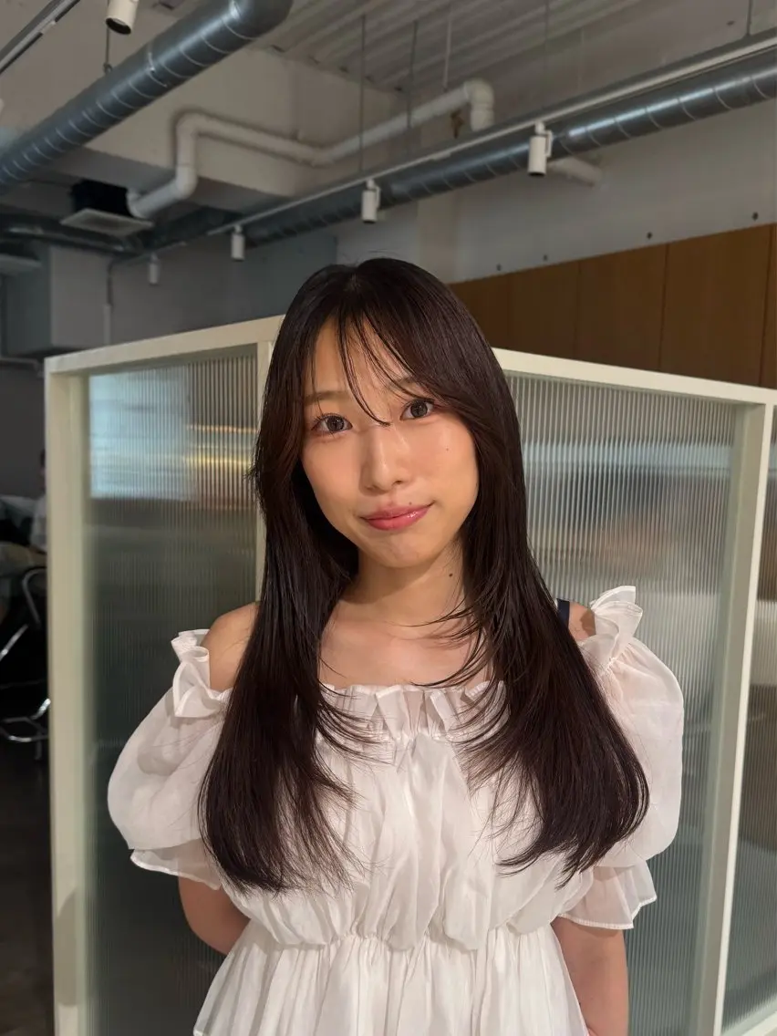 ロング レイヤーカット カット 🐰カットモデル募集 🐰大場杏里🐰のヘアスタイル