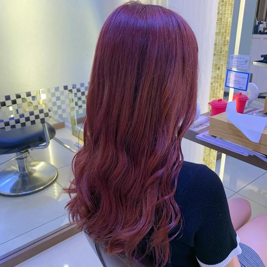 ロング カラー ヘアカラー 似合わせカットカラー ♡佐藤捺美のヘアスタイル