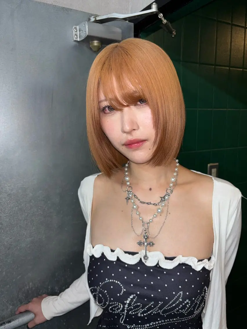 ショート カラー オレンジ ヘアカラー ちば ゆいのヘアスタイル