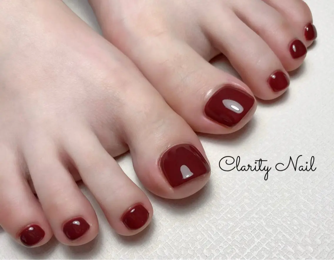 ネイル フットネイル ワンカラーネイル フットネイル Clarity Nailのネイルデザイン