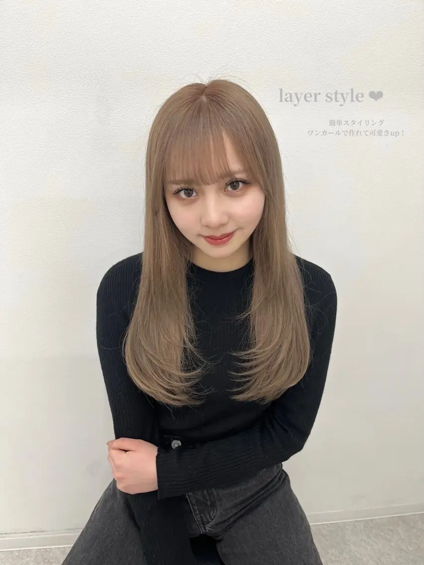 ロング 柔らかオリーブ🌿 HIMARI🌻のヘアスタイル