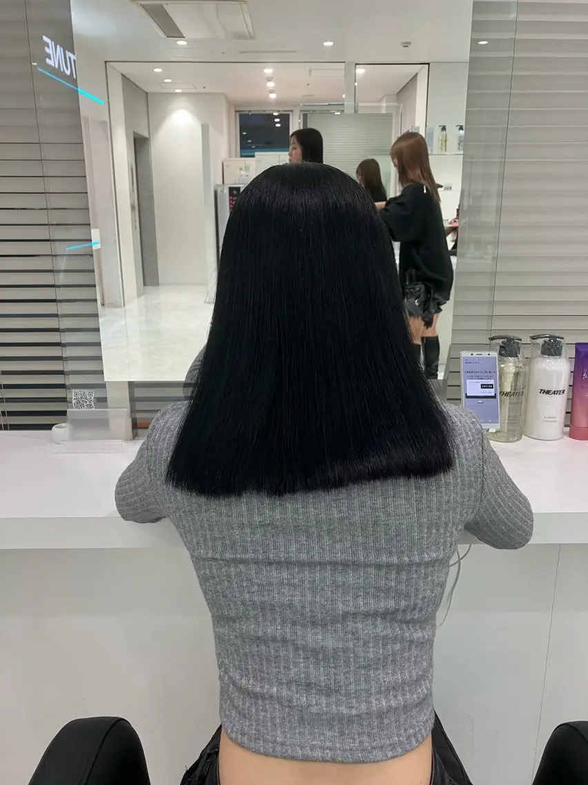セミロング カラー ヘアアレンジ 💓色落ちまで綺麗な 垢抜けカラー💓のヘアスタイル