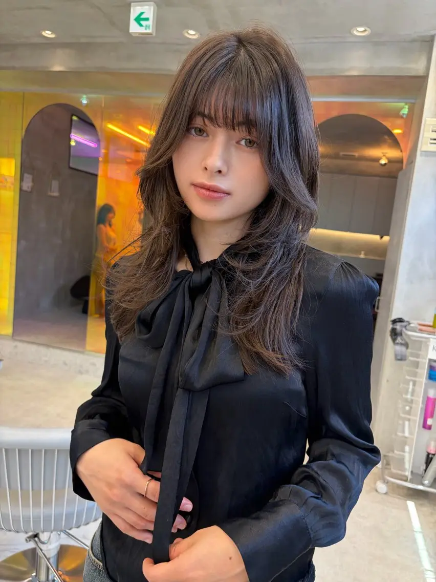 ロング カット ヘアカラー トリートメント ✨縮毛矯正✨レイヤー ホウダカズヒロのヘアスタイル