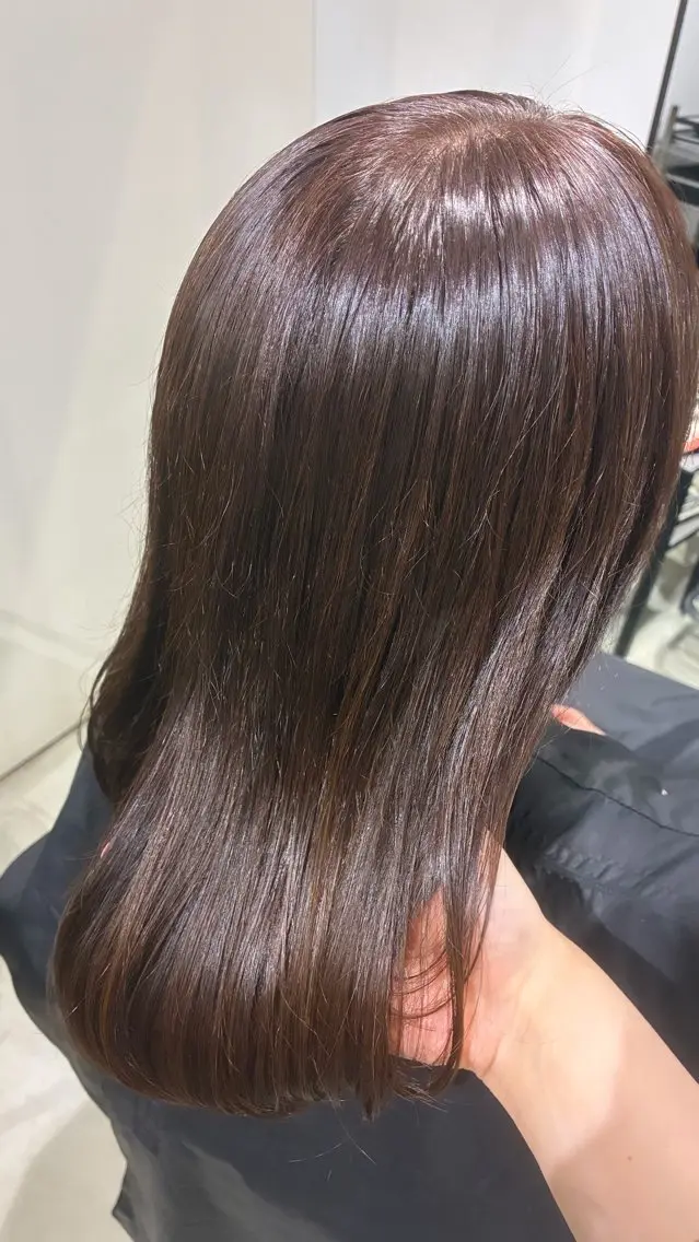 セミロング カラー ヘアアレンジ ヘアカラー トリートメント 🦋似合わせカラー 艶髪🦋Rinaのヘアスタイル