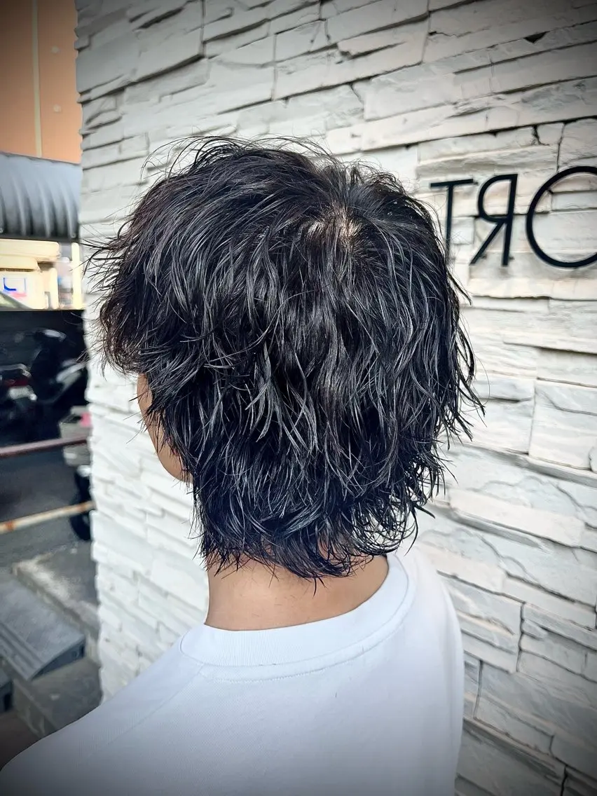 パーマ メンズ メンズウルフカット ウルフカット 🟦メンズ特化🟦 たかしま　あさひのヘアスタイル