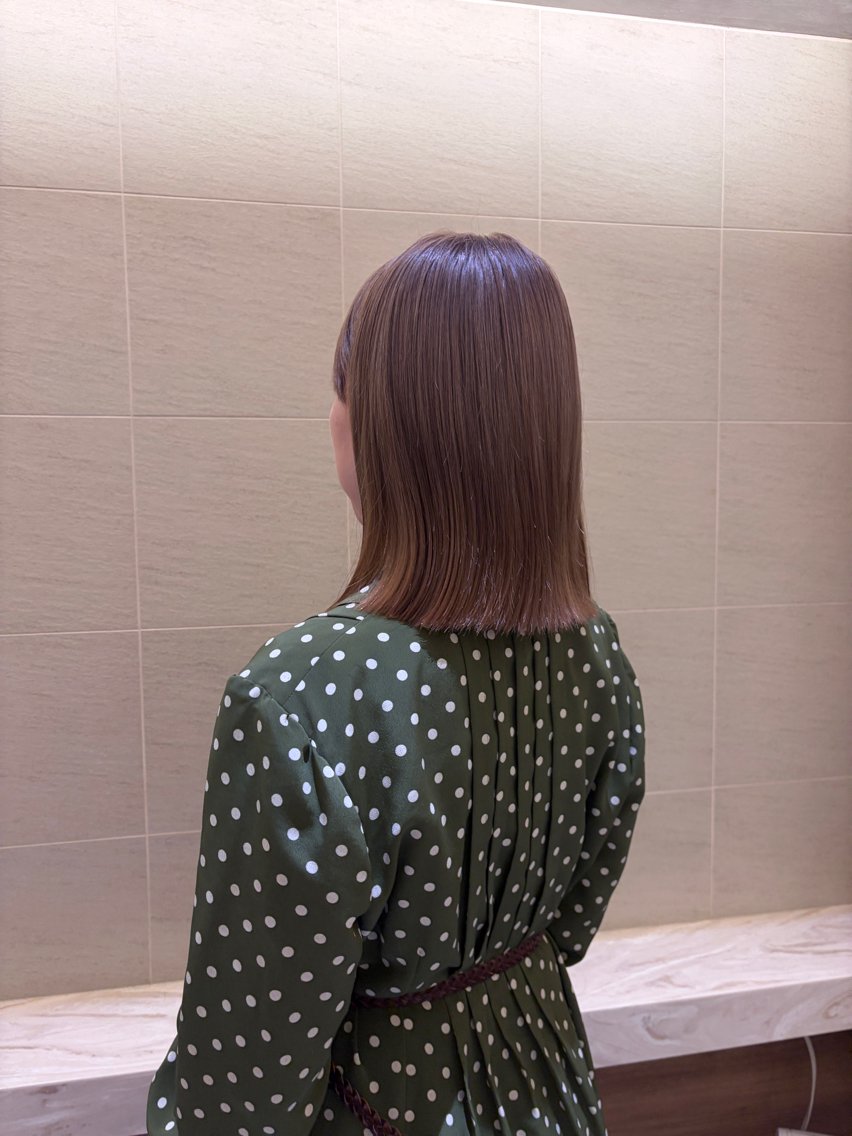 セミロング ヘアカラー 🩵透明感カラー🩵 /表参道/うららのヘアスタイル
