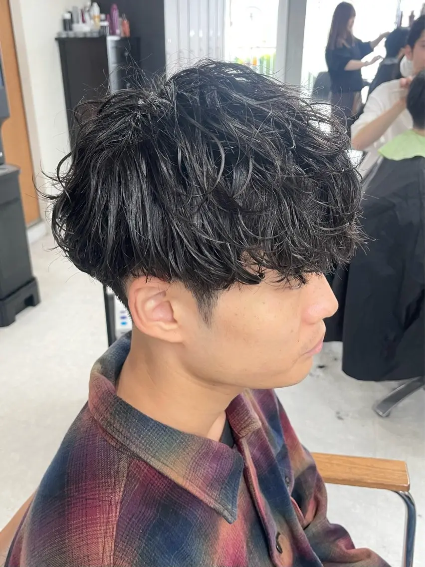 パーマ メンズ カット パーマ トリートメント ヘアセット メンズモテパーマ💙 fuwaのヘアスタイル