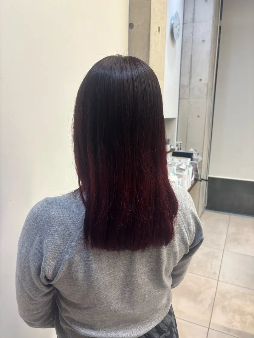 セミロング ヘアカラー トリートメント 中村 梨央奈のヘアスタイル