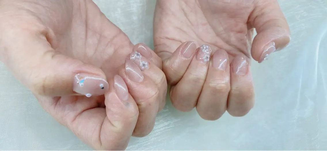 人気のシンプルネイル✨ワンカラ、ラメグラ✨の写真