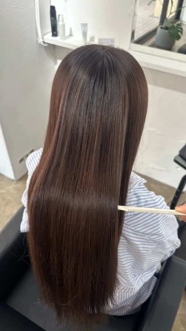 ロング ヘアカラー 縮毛矯正 トリートメント miyon/ RINOA🇰🇷のヘアスタイル