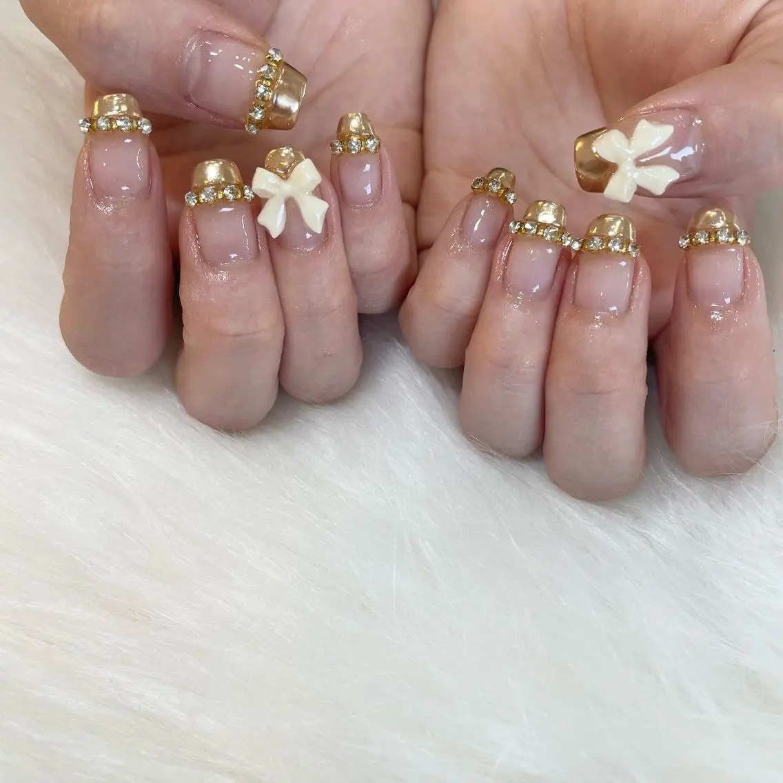ネイル フレンチネイル ミラーネイル Nail Salon Gummi.のネイルデザイン