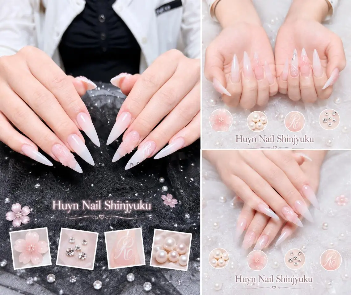 ネイル フットネイル ジェルネイル 韓国ネイル マグネットネイル 持ち込み ハンドネイル Huyn Nail Shinjyukuのネイルデザイン